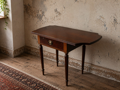 Vintage wood table drop - table, leaf