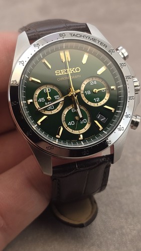 Seiko men spirit green watch - seiko,