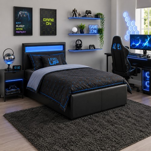 Led gaming ottoman - led,