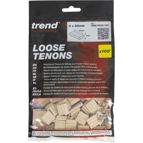Beechwood loose tenons x - loose, 4