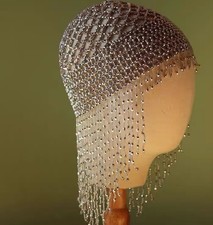 Vintage  Silver Beaded Fringe