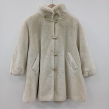 Hummelsheim Faux Fur Coat Size UK 10 Cream Vintage