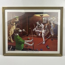 Framed Dogs Playing Pool
