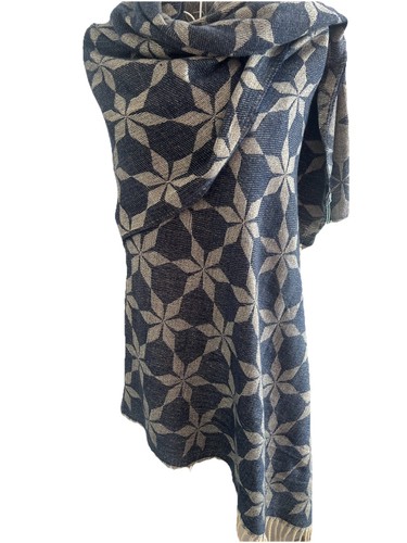 Pom woven scarf wrap asanoha - wrap,