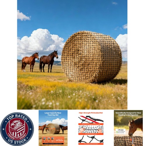 Large capacity round bale - bale, hay