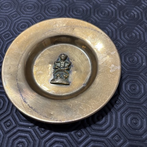 Small vintage brass plate - plate, with