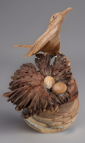 Hand carved burl - hand-carved, wood