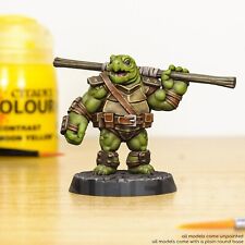 BO STAFF TURTLE || Fantasy Animal, Ninja, Tabletop Unpainted Resin Miniature