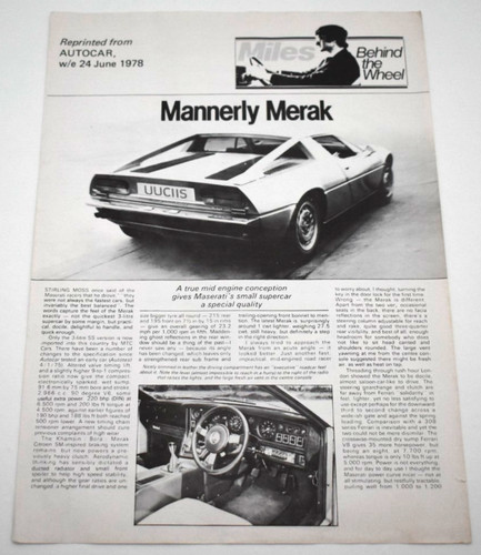 Maserati merak roadtest - merak, by