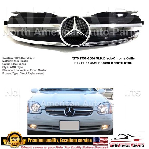 Slk r170 grille black chrome - slk,