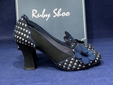 RUBY SHOO UK 5 LOLA BLUE  SLIP ON COURT SHOES BOXED