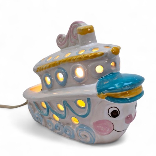Piggary pottery signed boat - piggary,