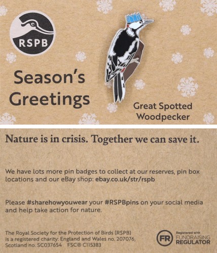 Rspb pin badge - pin, christmas
