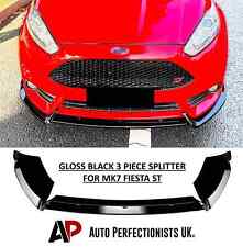 Ford Fiesta ST MK7 Gloss Black Front Splitter Spoiler Lip Body Kit Wing 12-17