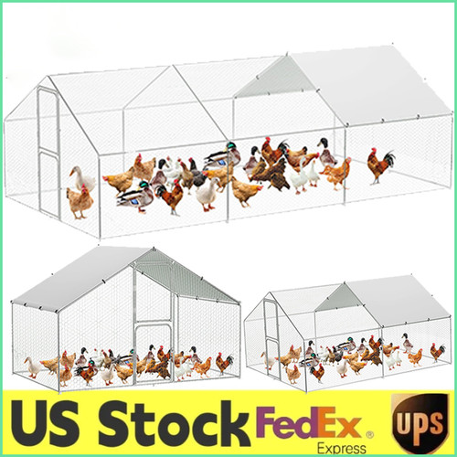 Metal chicken coop run - chicken,