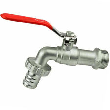 1/2 3/4" BSP Lever Garden Outside Water Tap Ball Type Valve Red Handle Hose Plug