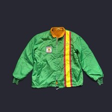 60s 70s Murat Racing Jacket True Vintage Green Yellow Indianapolis