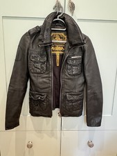 Superdry Black Leather Biker
