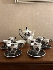 Royal Albert ‘Masquerade’ Coffee Set - 15 Pieces- Bone China.  Superb Condition
