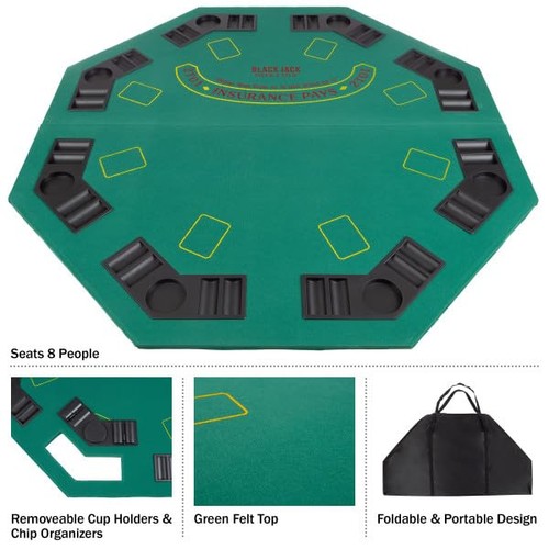 Folding poker table top - folding,