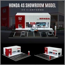 1/64 Diorama Car Showroom Model Lighting Car Parking Lot Scene Display Model Toy