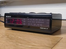 Sony Dream Machine Digital Clock Radio Tested Black FM/AM Alarm Battery