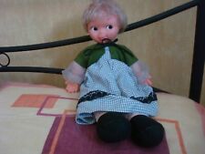 VINTAGE EFFE BAMBOLE FRANCA DOLL MADE ITALY CLOTH RAG DOLL VINYL HEAD & HANDS