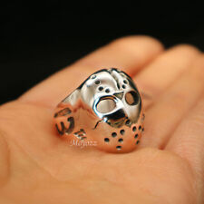Mens Number 13 Horror Movie Jason Mask Ring Men Stainless Steel Size 7-15 Gift