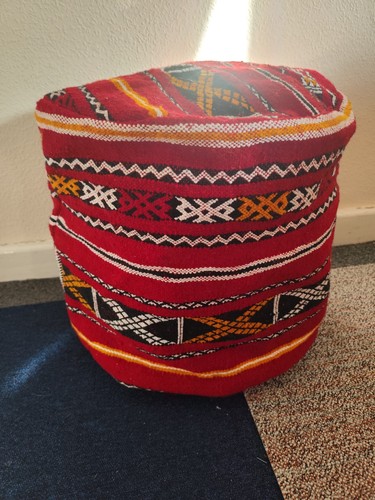 Woollen moroccan pouffe - pouffe, made