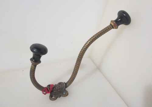 Victorian brass coat hook - victorian,
