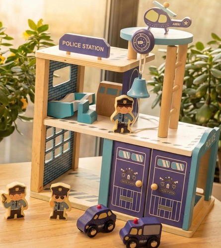 Engaging wooden police station - engaging,