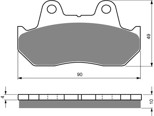 Brake disc pads front h - brake,
