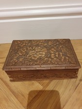 Vintage Wooden Box Hand Carved