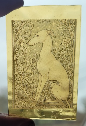Stained glass greyhound - stained,