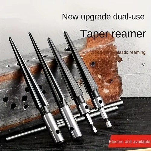 Tapered hex handle reamer - "tapered,