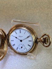 Fancy Elgin O Size Hunter Style Pocket Watch