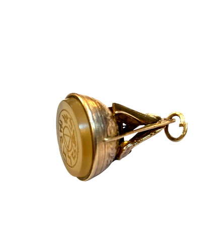 Antique 9ct gold - gold, seal/