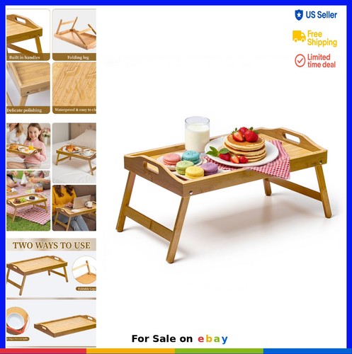 Bamboo bed tray - bamboo, with
