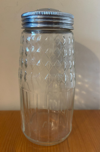 Glass sugar shaker 12oz with - glass,