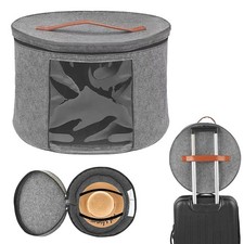 Round Hat Storage Box Large Pop Up Women & Men Hat Box Organizer with Lid