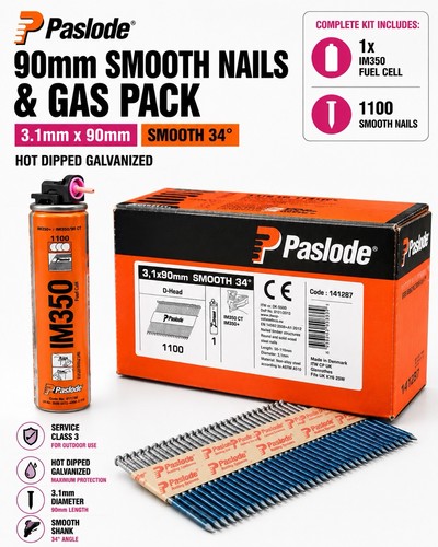 Paslode 1x90mm smooth - 3.1x90mm, nails