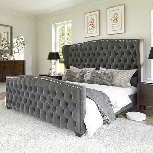 Queen size platform bed frame - size,