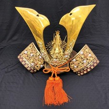 Vintage Japanese Samurai Helmet KUSUNOKI MASASIGE Dragon Deco Kabuto OKIMONO #1