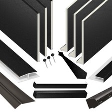 Black Fascia Soffit Board 5m uPVC Capping Board Flat Board Window Sill Cover