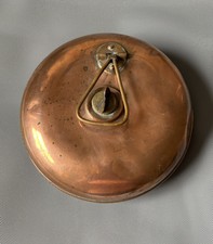 Round Antique Vintage Copper Hot Water Bottle Bed Warmer 