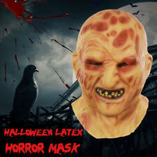 Freddy Krueger Horror Mask Realistic Adult Deluxe Halloween Mask Scary Carnival