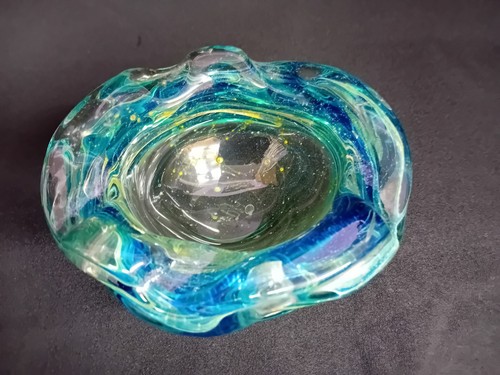 Mdina art glass blue - glass, &