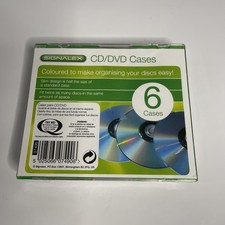 CD/DVD Cases X6 - Signalex Slim - Multi Coloured - Brand New and Sealed