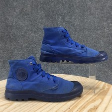 Palladium Shoes Mens 7.5M Mono Chrome Pampa Hi Sneakers Blue Canvas 73089-427-M