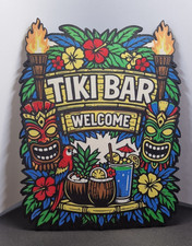 Tiki Bar Sign Multicoloured